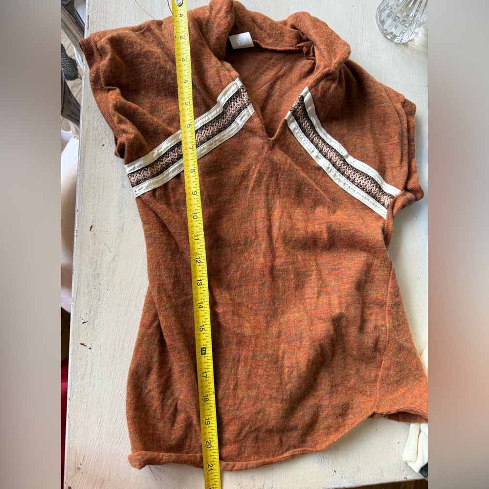 Vintage 70’s top women’s rust colored - Picture 7 of 7